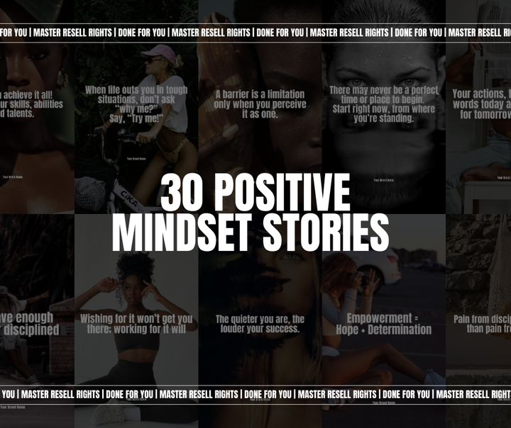 30 Positive Mindset INSTAGRAM Stories with MRR