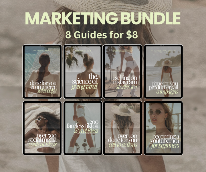 Marketing Bundle 8 Guides for $8  - its your Marketing Launch Toolkit